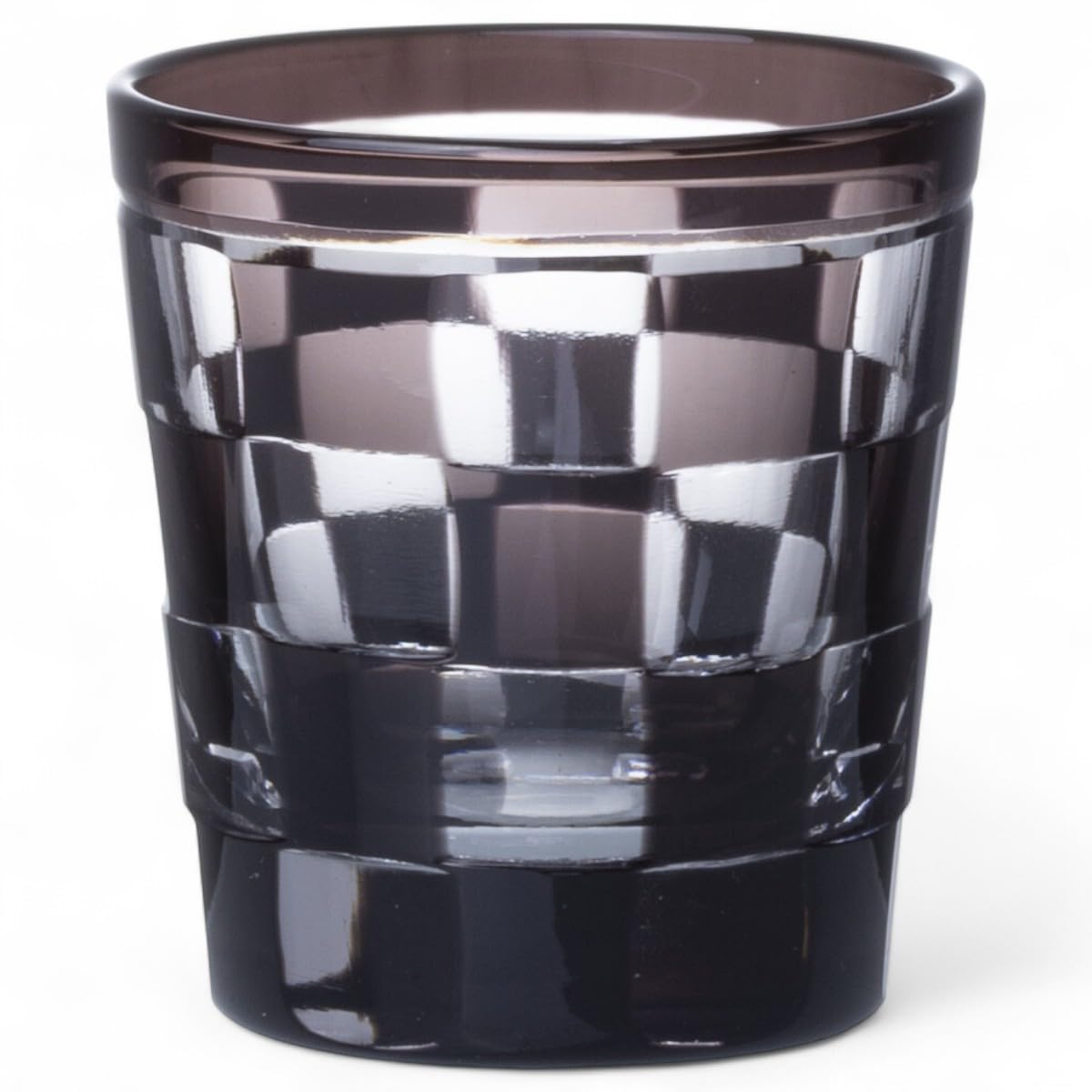 

Mizukage Kiriko Glass Checkered Small Sake Checkered Current Model J-kitchens Cup, Design, Cup, 55xH58mm, 65cc, Pattern, Purple,