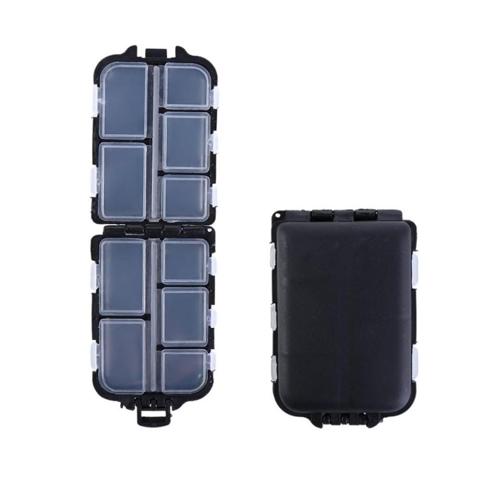 10 Compartments Case Hooks Thickened Lure Baits Storage Box For Storing Swivels Jigs Hooks Sinker