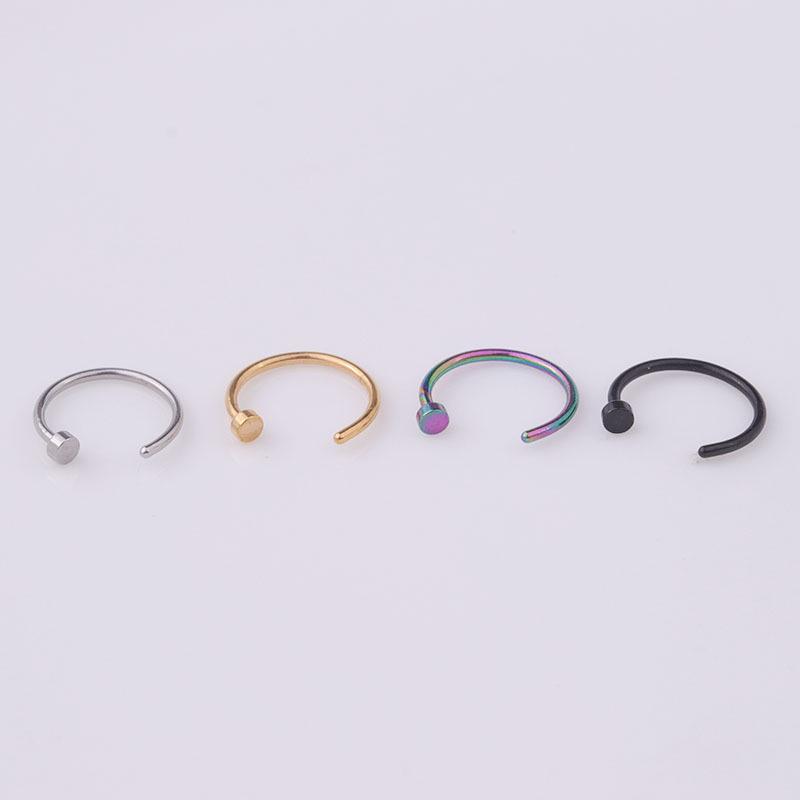 European & American 316L Stainless Steel Nose Stud/Ring - Foreign Trade Jewelry 2018