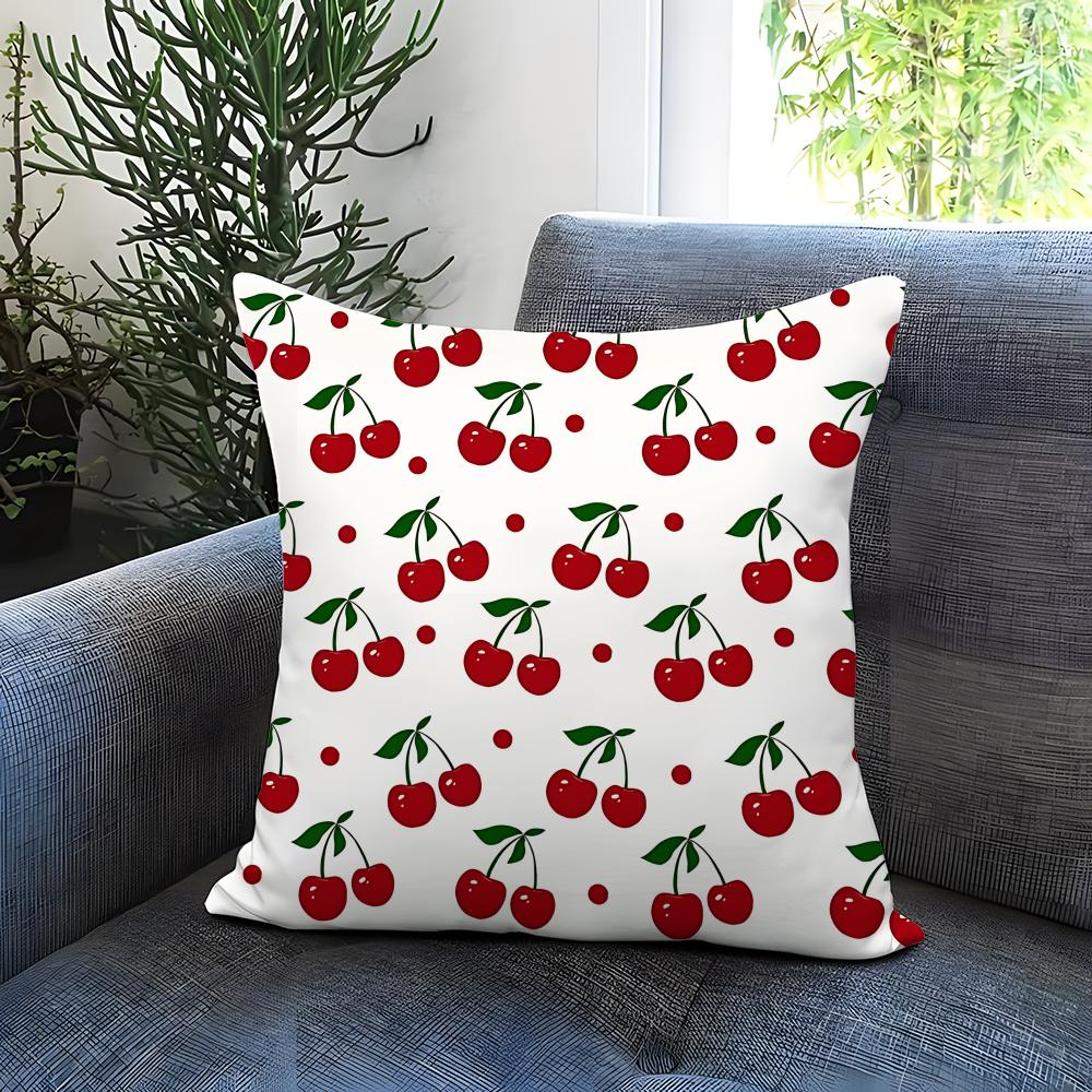 Cherry Cushion Cover Comfortable Reversible Pillow Cover Ideal for Car Sofa Bedroom  Beyond