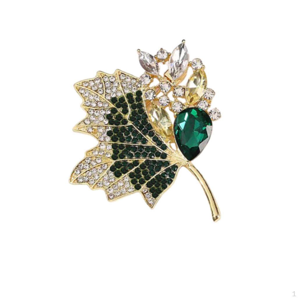 Leaf Brooch Pin for Women Breastpin Suit Wedding Party Clothes Accessories