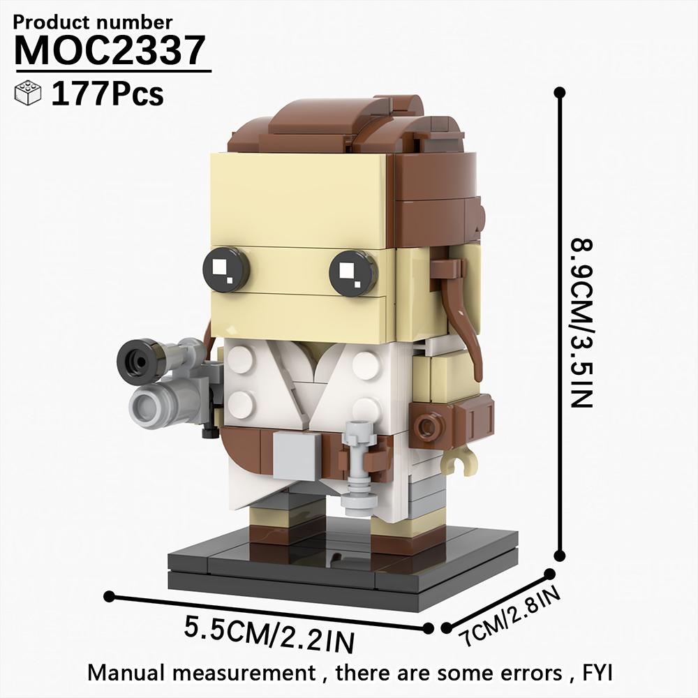 MOOXI MOC Space War Brickheadz Interstellar Sci-Fi Robot Compatible Figures Building Blocks Adults Toys For Children Gift Bricks