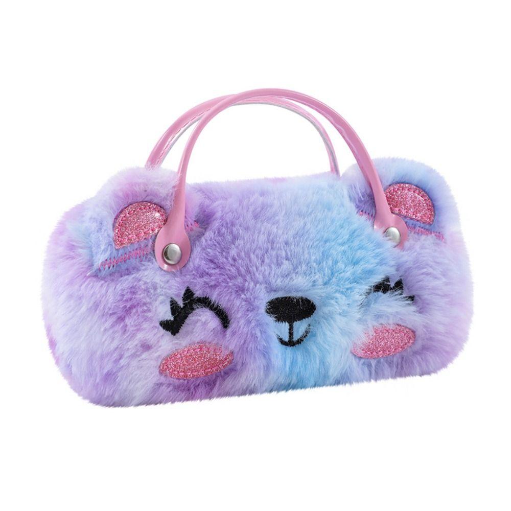 Colorful Plush Glasses Case Anti-pressure Spectacle Case Multipurpose Sunglasses Storage Box  Gifts