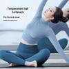 Women's Slimming Autumn Winter Yoga Set: Half High Collar Long Sleeve Top for Pilates & Fitness