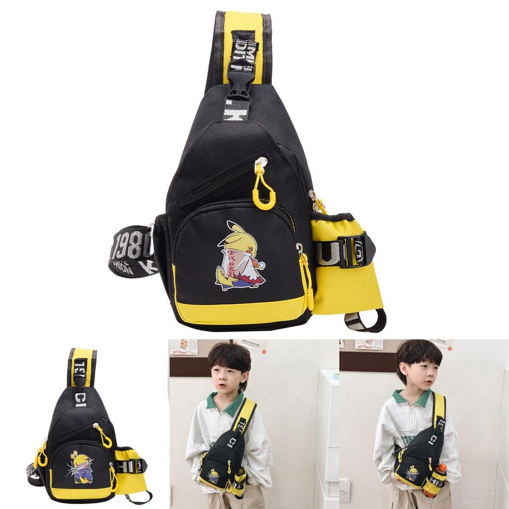 Borsa da petto Pokemon Fulmine per bambini in nylon traspirante per uso quotidiano