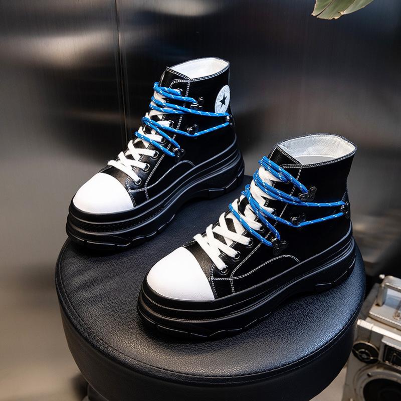 

Кожаные маленькие белые туфли осень-зима 2025 новые бархатные на толстой подошве с увеличением роста повседневные женские туфли спортивные балетки женские 39