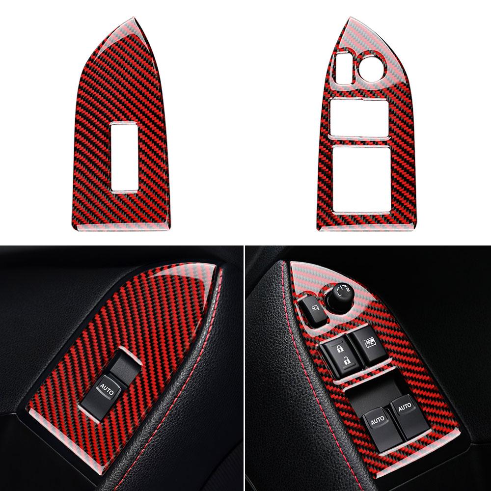 Real Soft Carbon Fiber LHD RHD Sticker for Subaru BRZ  Toyota GT86 2012-2020 Interior Trim Car Window Switch Button Frame Cover