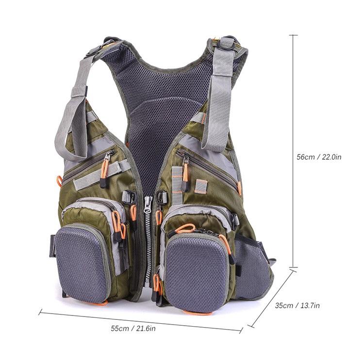 D77 Many Pockets 3D Vest Factory Direct Sale Fly Fishing Vest With Backpack