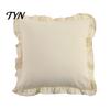 Federe Minimaliste Moderne per Cuscini, Copricuscino Ruffle, Fodera a Quadri in Cotone con Bordo Arricciato, 18x18 Pollici Accessori per la Casa del Soggiorno 20x12