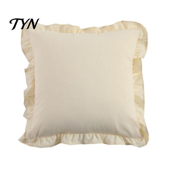 Federe Minimaliste Moderne per Cuscini, Copricuscino Ruffle, Fodera a Quadri in Cotone con Bordo Arricciato, 18x18 Pollici Accessori per la Casa del Soggiorno 20x12