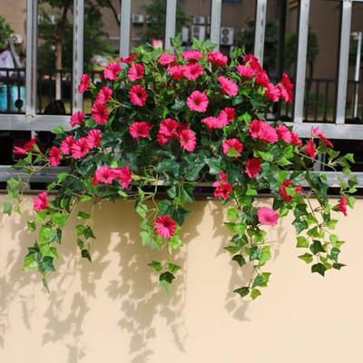 Künstliche Morning Glory 44 Köpfe Realistische Fake Silk Petunia Blume UV-beständig