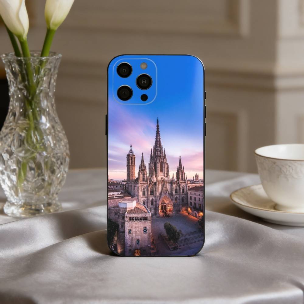

A-Архитектурный пейзаж B-Барселоны Чехол для телефона для iPhone 17pro,16,15,14,13,12,11 Plus,Pro Max,XS,Мягкий силиконовый черный чехол iPhone17air
