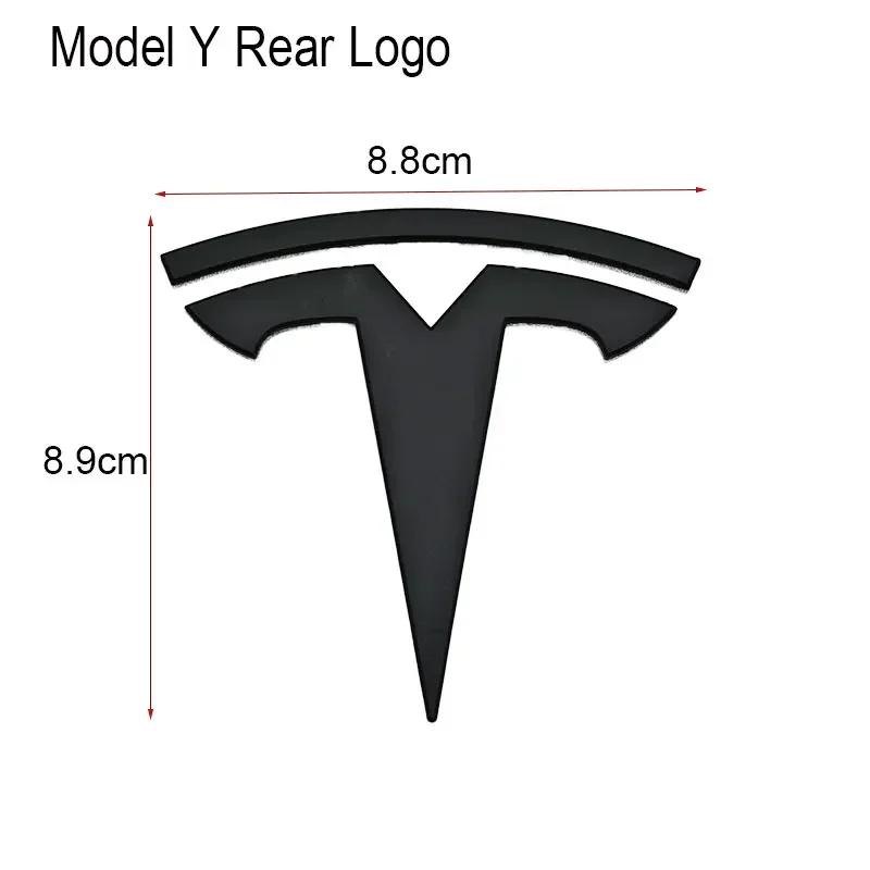 Samolepka na auto Tesla 2 ks 3D ABS Černý Chrom Červený Karbonový Znak na přední kapotu auta Samolepka se znakem na zadní kufr Pro Tesla 3 Y Dekály Příslušenství