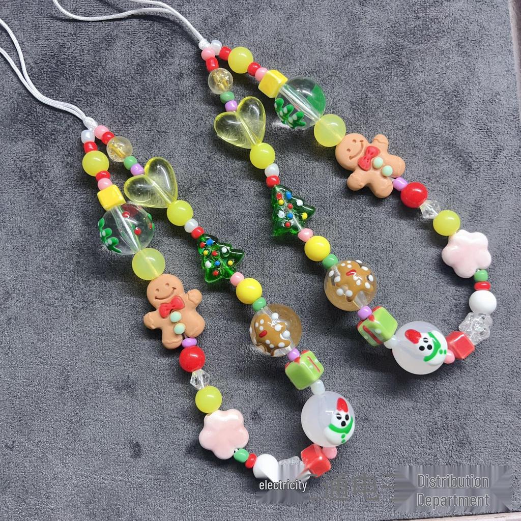 Christmas Gingerbread Man Phone Case Charm & Camera Lanyard