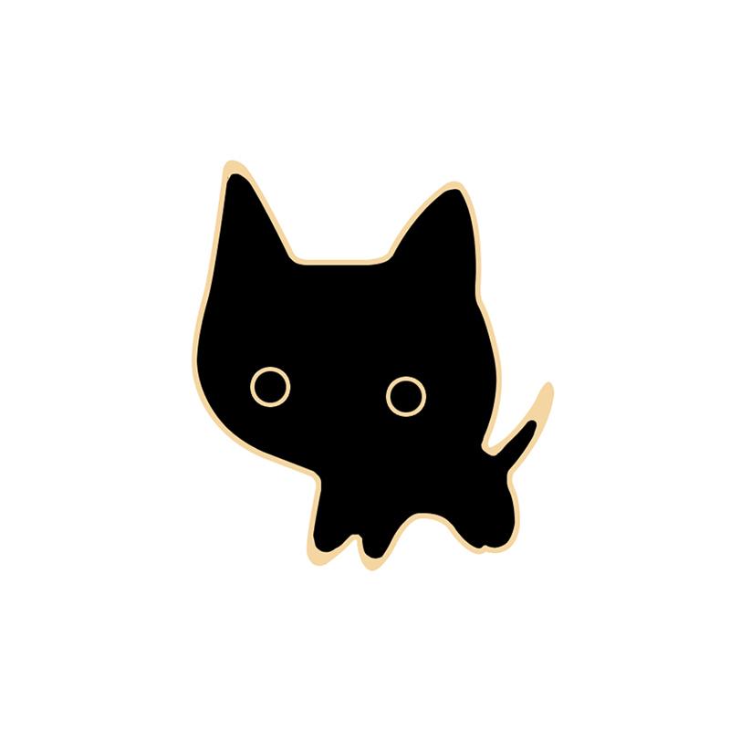 Cute Animal Cats Brooch Cartoon Black And White Cat Enamel Pins Custom Denim Backpack Lapel Pin Jewelry Gifts For Couple Friends
