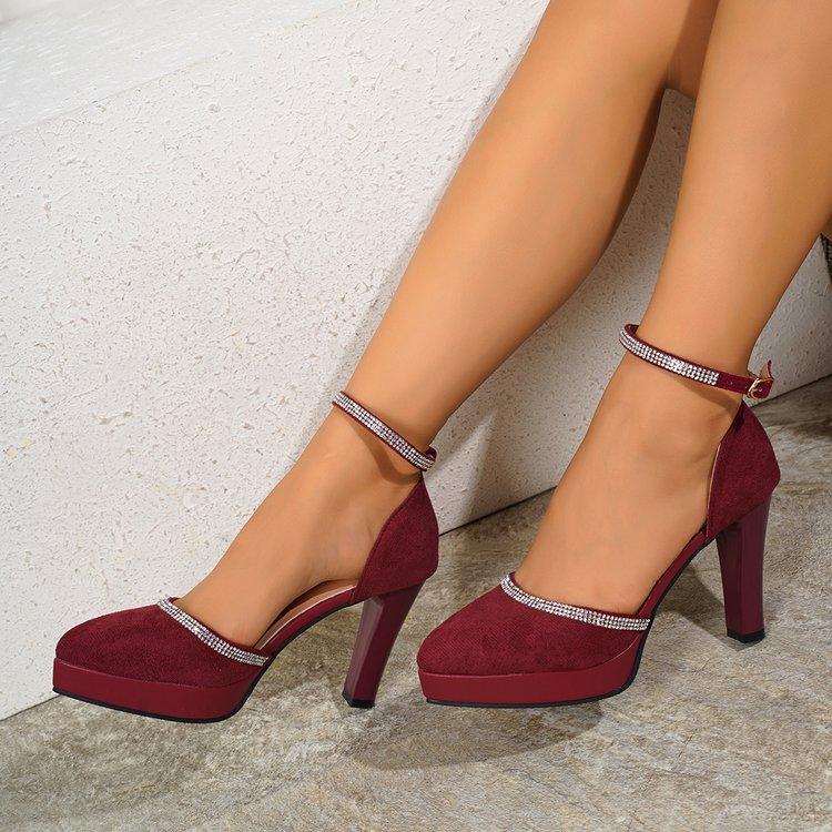 Mode Mode Schuhe Damen 2025 Übergröße Knöchelriemen Damen High Heels Kleid Pumps Damen Leopard Flach Schnallenriemen Schuhe Damen