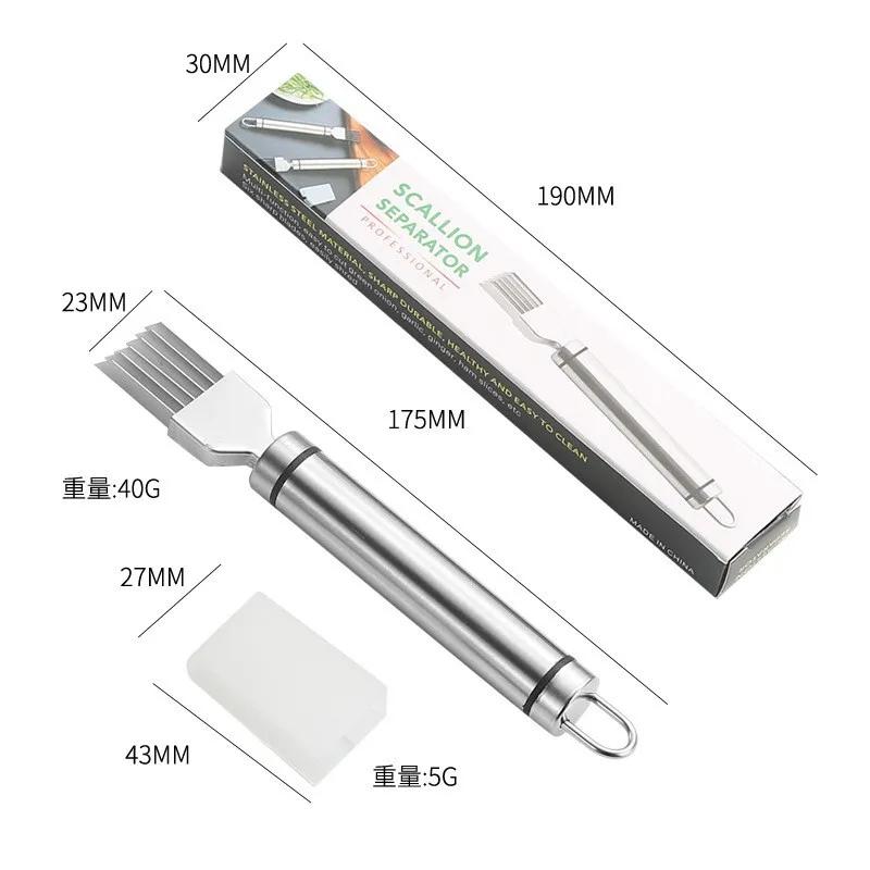 Nerezový Nůž na Krájení Vláken Zeleniny Česneku Kráječ Jídla Rychlý Sekáček Kráječ Zelené Cibulky Přenosný Kuchyňský Nástroj