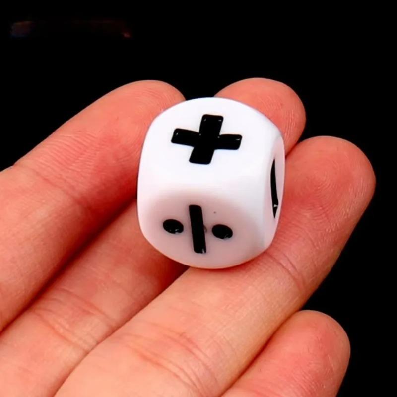 1/4PCS 16mm Resin Addition Subtraction Multiplication Division Symbols Dice Operation Props Kid's Educational Assist Accessories