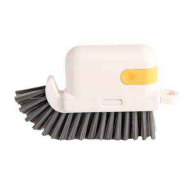 Window Track Cleaner Ergonomic Handle Built-in Scraper Tweezer Sliding Door Track Cleaning Brush Mirror Frame Door Groove Brush Handheld Crevice Tool