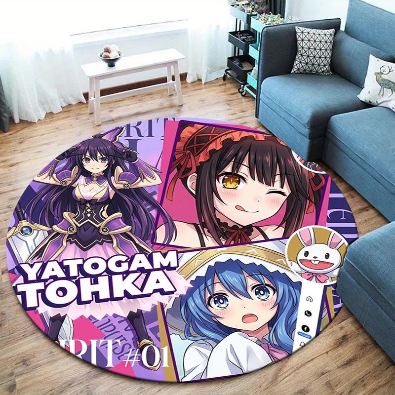 Date Live Round Area Rug Carpet Rug For Living Room Bedroom Sofa Playroom Decor Nonslip Floor Mat