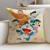 Classic DDoraemonS Cushion Cover Breathable and skinfriendly linen pillowcase square removable and washable cushion