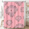 Pink floral shower curtain decor with modern design for bathroom window Home Decor Shower Curtain 180x240cm Pink Floral Modern B