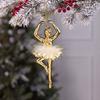 DIY Electroplated Ballet Girl Pendants Exquisite Christmas Tree Ornaments  Scene Setup Props
