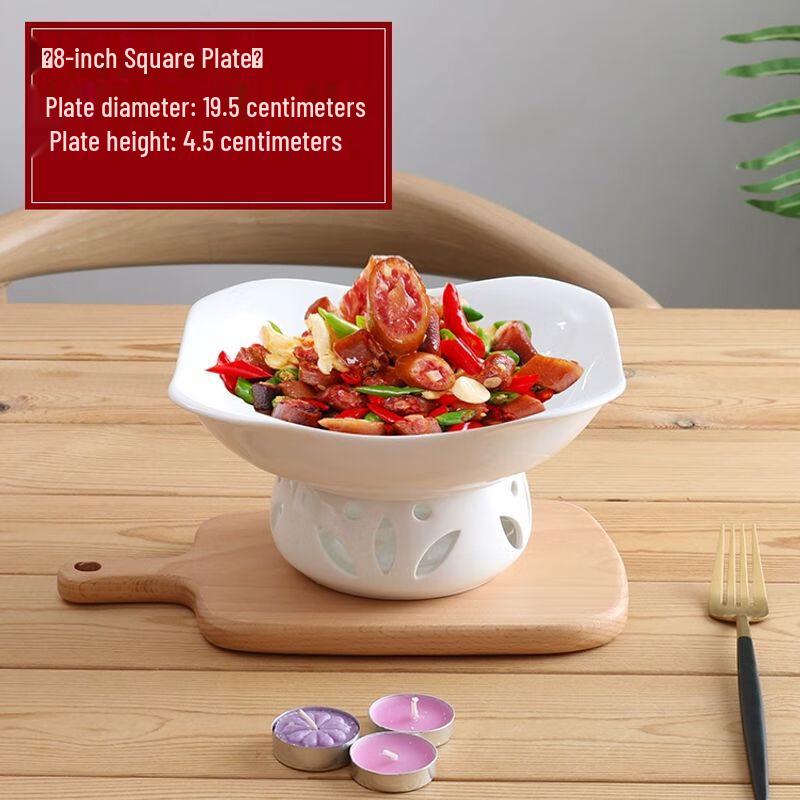 Chinese Style Ceramic Dry Pot Warming Plate