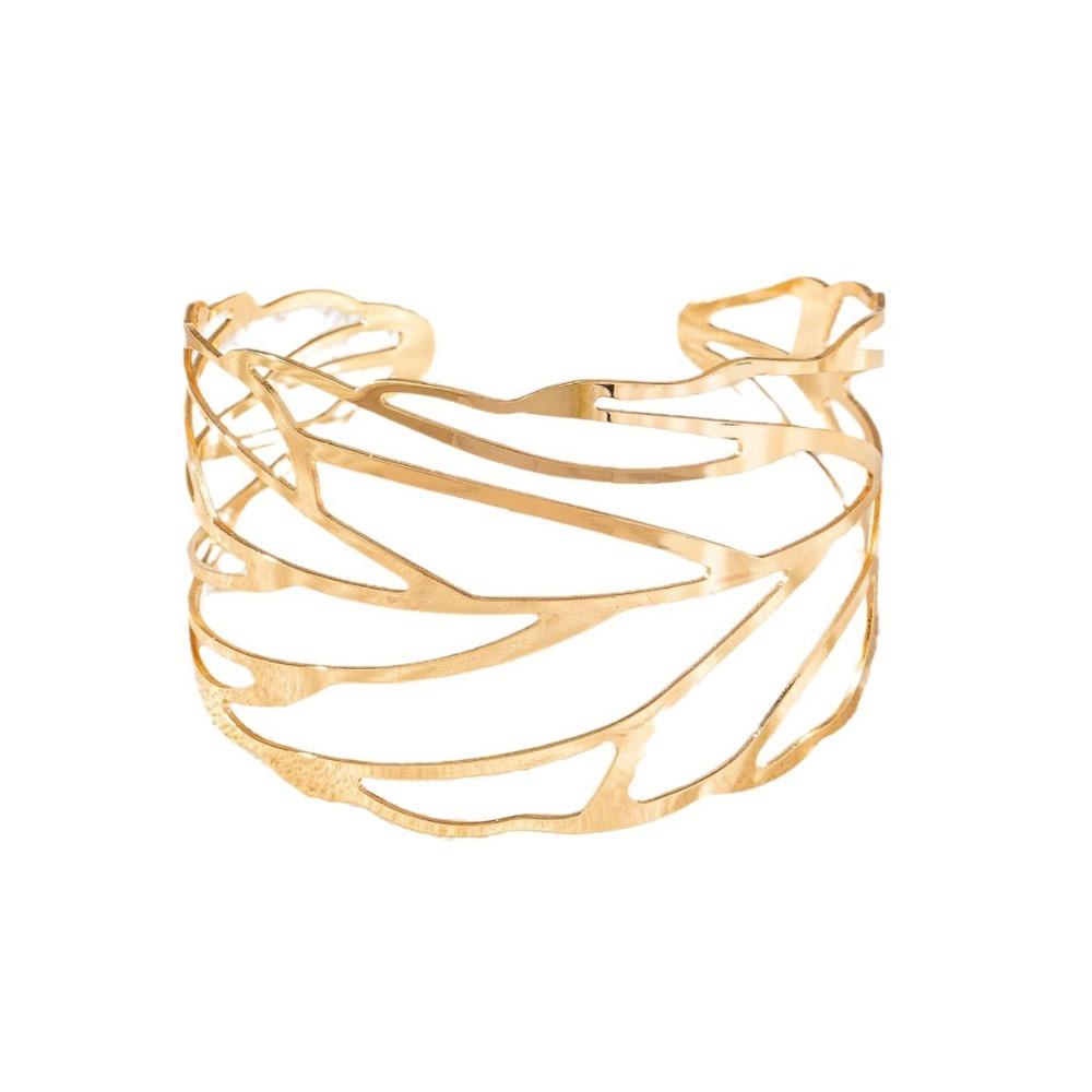 Glamorous Metal Tassel Arm Chain Multi Style Fashion Flower Bracelet Retro Adjustable Wide Open Bangle Hand Jewelry