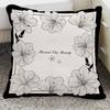 Light Luxury Pillow Retro Square Flower Decoration Sofa Ornaments Pillowcase New Chinese Style Removable and Washable Pillow Cushion