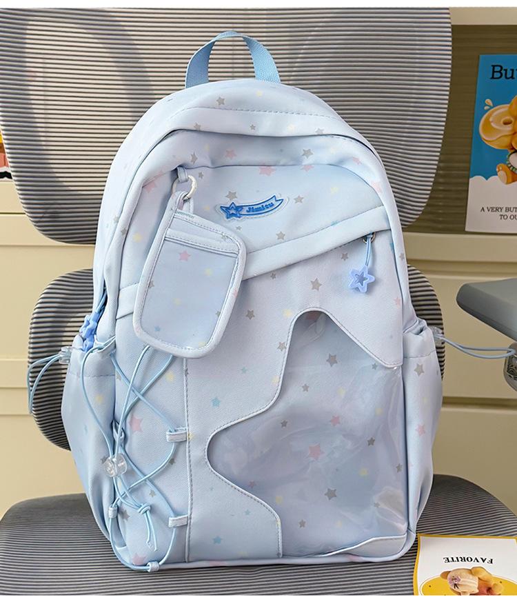 Schoolbag New Korean Cartoon Casual Backpack Female Niche Design Large Capacity Junior High School Student Schoolbag Versatile Backpack