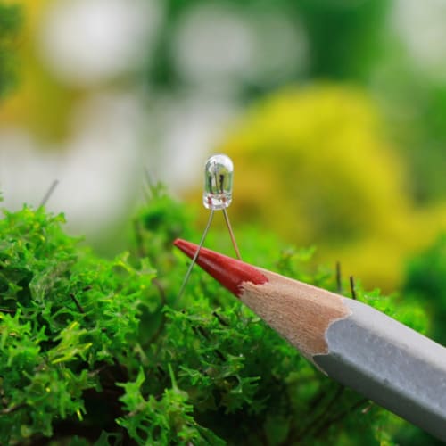 Pack of 100 2.5mm 12V Clear Wheat Bulbs, Compact, for Diorama Illumination, Model Trains, Railways, Buildings, and More (MP03W-100JP)