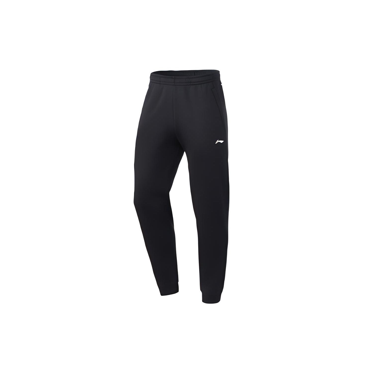 

Li-Ning Флисовые теплые вязаные спортивные штаны с манжетами для мужчин, низ, черные AKLQ629-1 XXXL