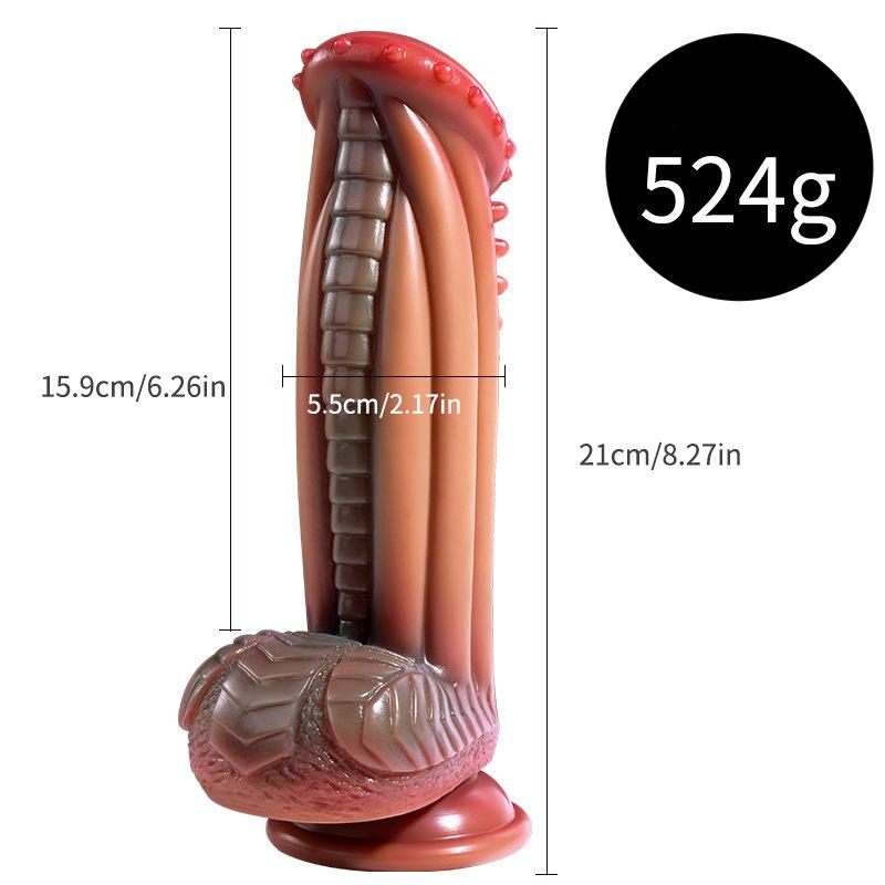 Silikonové dildo ve tvaru mimozemšťana - Měkký vibrační penis pro ženy, Sexuální hračky pro dospělé