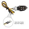 4PCS Mini Motorcycle Smoke Lens Turn Signal Light 5LED 12V Amber Blinker Indicator Lamp For Kawasaki Honda BMW Yamaha Harley