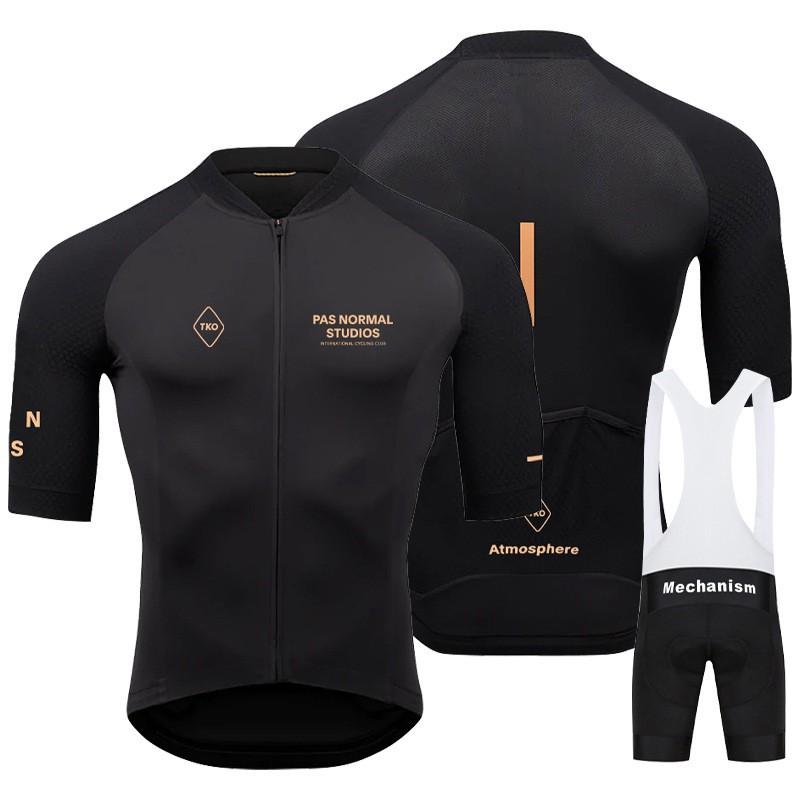 Mens Cycling Jersey Set Short Sleeve Breathable Mountain Bike Apparel Quick-Dry Performance Wear