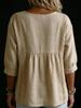 2026 Women's Multi-color Casual Lace V-Neck Pullover Top with Three-Quarter Sleeves