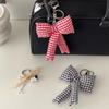 Grid 3D Bowknot Keychain Cotton Filled Y2k Bag Hanging Creative Bow Bag Pendant  Daily