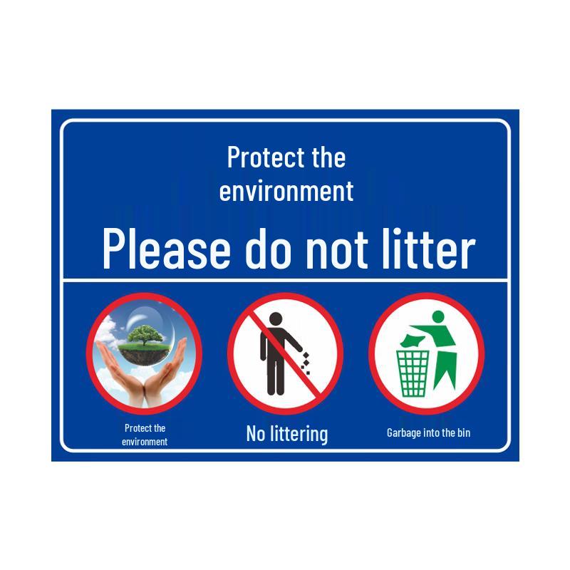 Please Dispose of Trash PVC Warning Sign