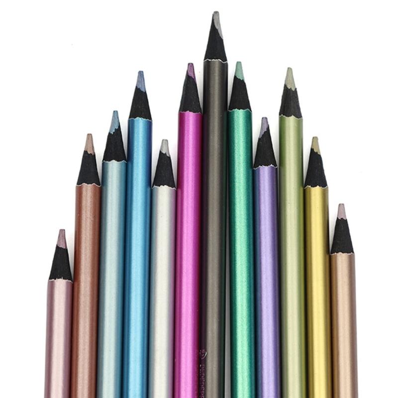 12/18/24 Color Art Supplies Metallic Colored Pencil Set Drawing Pencils Sketching Pencils Classroom for Adult