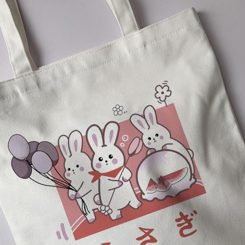 Japansk gotisk sommer mørk unisex anime lerretsveske Sweet Cartoon Harajuku Casual Vintag kvinnelig Ulzzang Kawaii skulderveske