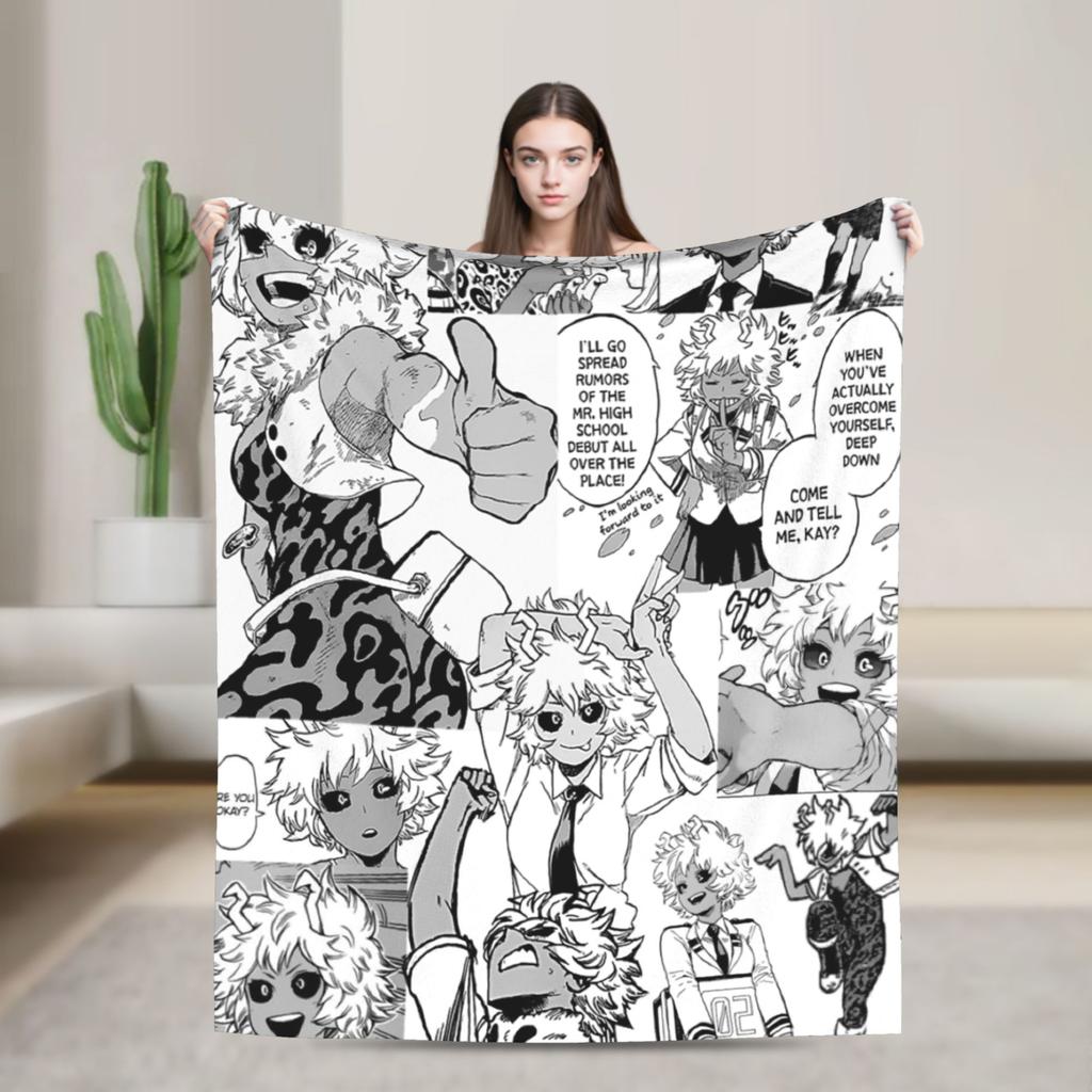 Toga Himiko Manga Blankets Boku No My Hero Academia Fleece Novelty Breathable Throw Blanket for Bedding Lounge Autumn/Winter
