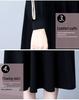 Elegant Color Block Patchwork Slim Fit Mid-Length Plus Size Long Sleeve Dress for Women - Spring/Autumn Collection