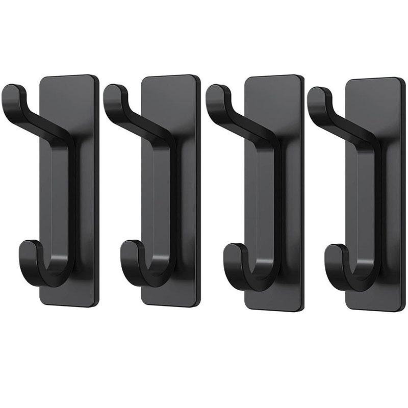 Stainless Steel Clothes Hooks for Household Bedrooms, Hole Free Wall Mounted Clothes Hooks