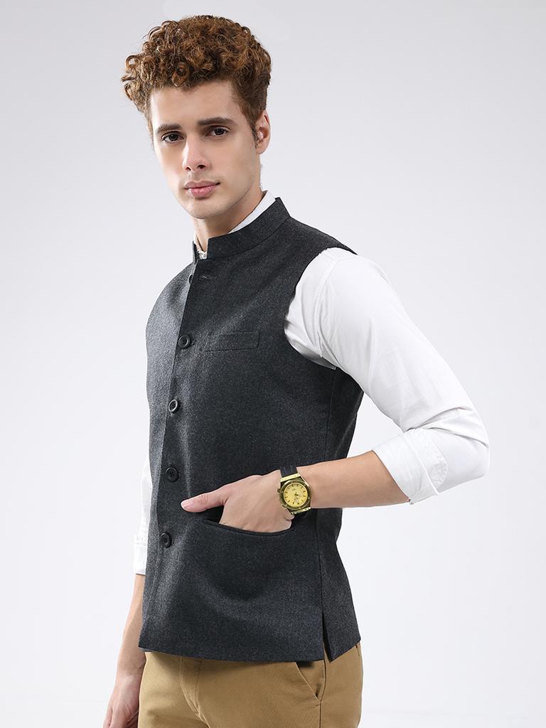 Monte Carlo Men's Band Neck Sleeveless Jacket