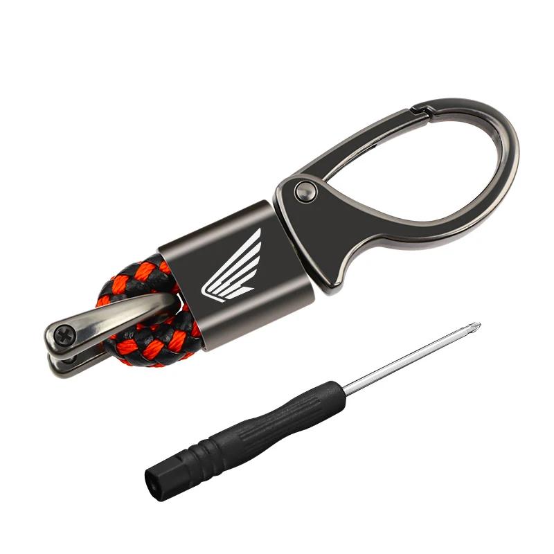 SLZPW1 Metal Motorcycle Keychain Rotating Horseshoe Rings For Honda CRF CB CR XR CRM CBR 125 250 300 350 400 500 600cc