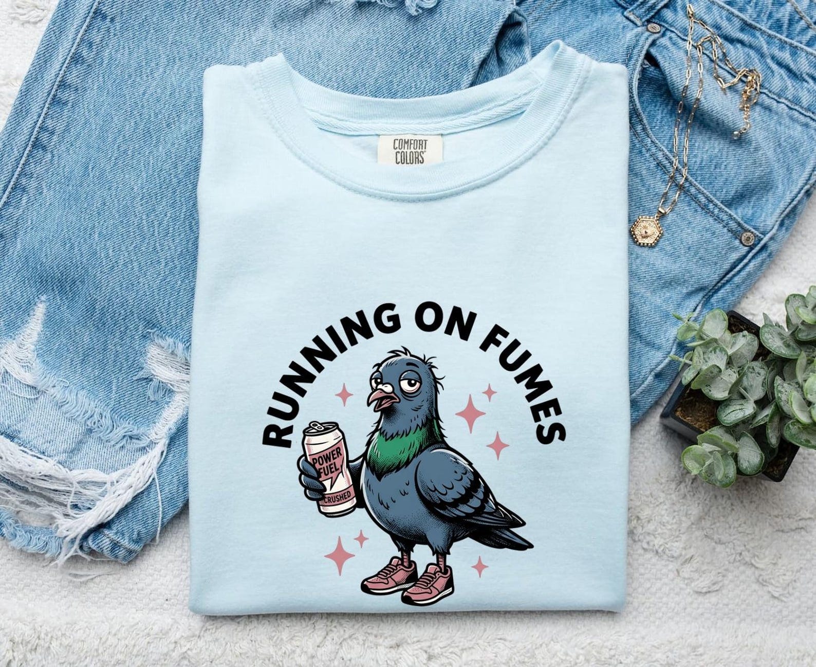 Dove Energy Beverage Shirt Coffee Fun Gift Women Graphic Tee Energy Drink T-Shirt Coffee Fan Illustrated Tshirt Humor Graphic Old School S