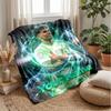 Lamine Yamal Custom Name Text Flannel Blanket Soccer Logo Personalized Fleece Throw Blanket Special Gift For Sofa Bedroom Home