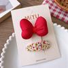 Hanfu Headdress New Year Barrettes Hair Accessories Red Bow Hair Clip  Makeup