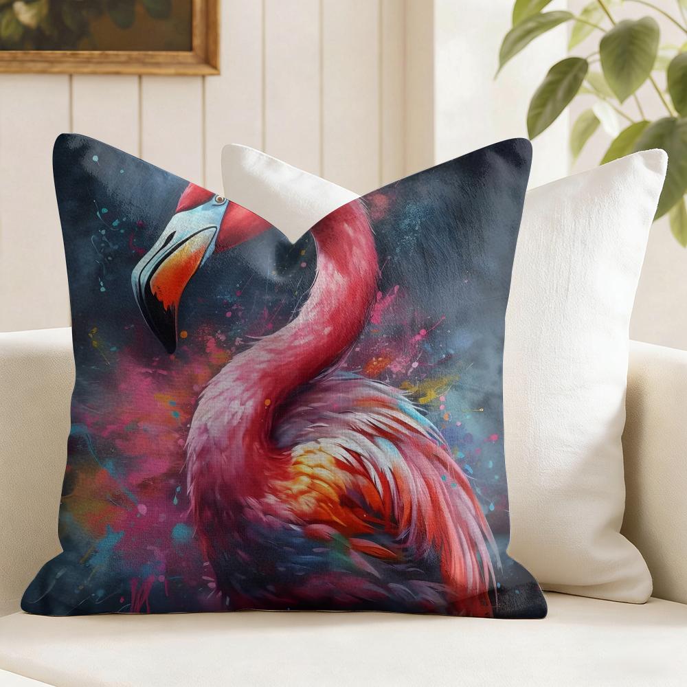 Lion Tiger Animal Cushion Cover Summer Linen Pillow Case Organic Fabric Cushion Cover DoubleSided Print Sofa Home Decor